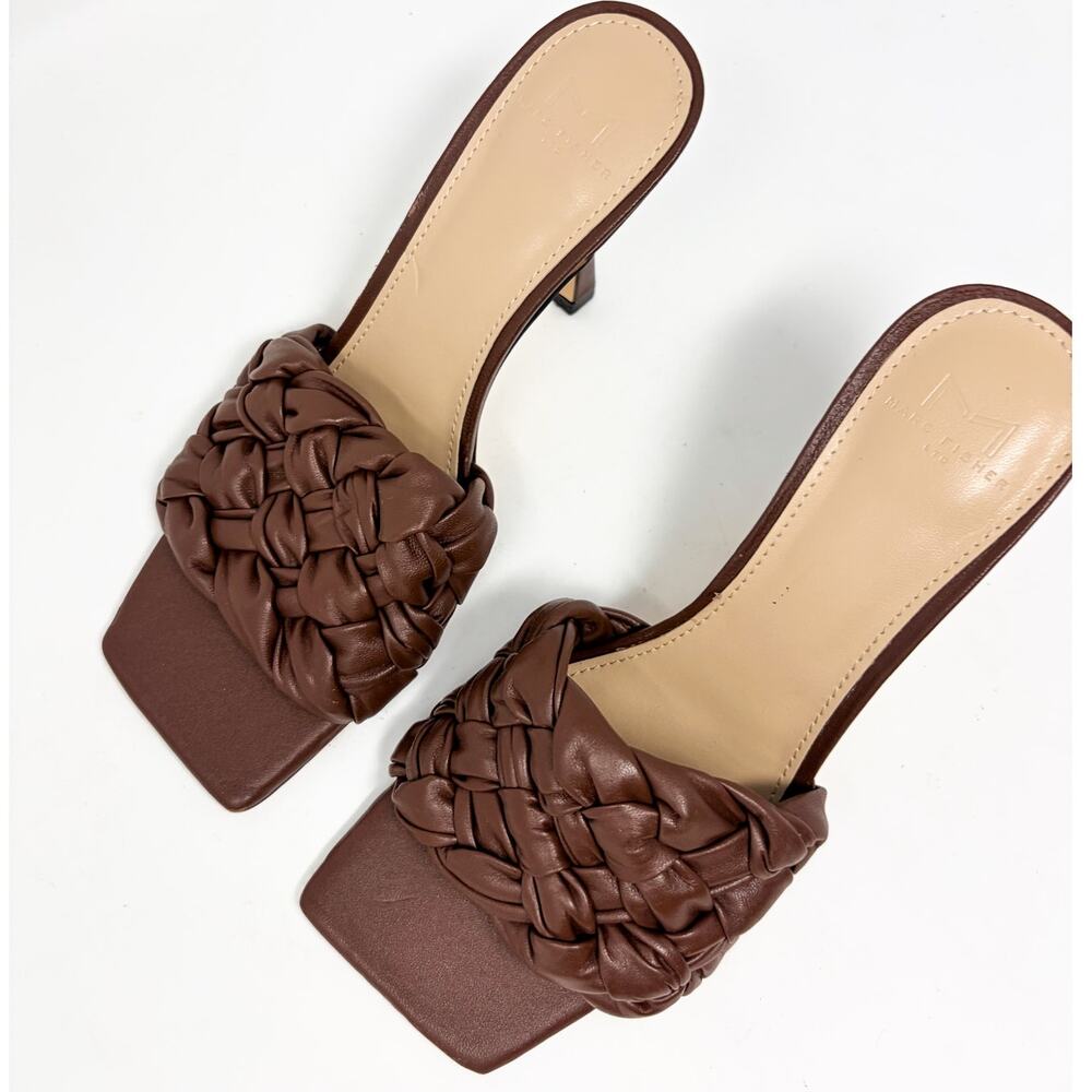 NWOT Marc Fisher Women's Draya Braided Mule Sandals Brown Size 7.5 - Picture 4 of 14